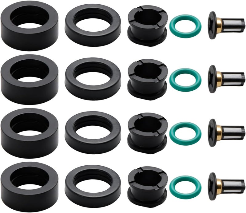 Frezon 4PCS Fuel Injector Repair Kit Fit For Honda Accord 1985-2002,Civic 1985-2000,Civic Del Sol 1993-1997,CRX 1988-1991,CR-V 1997-2001,Odyssey 1995-1997,Prelude 1985-2001 - Image 1